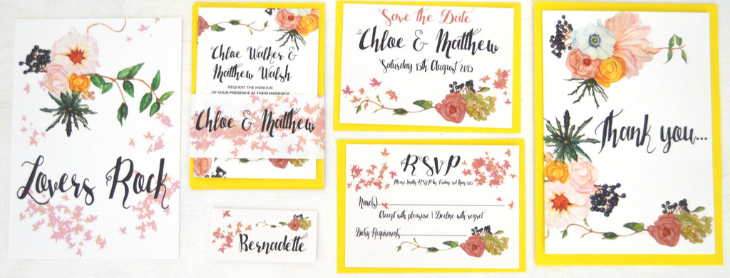 A Floral Wedding Stationery Commission